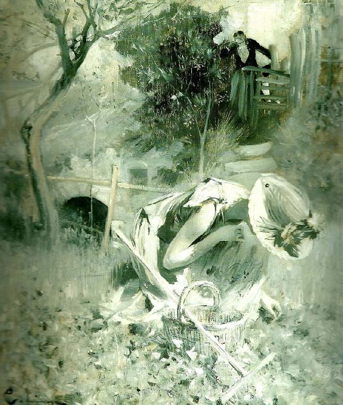 Carl Larsson tradgardsidyll Germany oil painting art